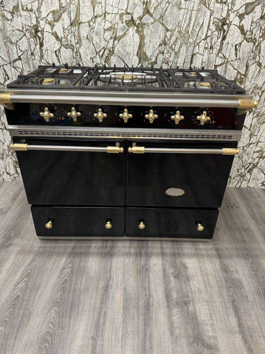 Lacanche Cluny 100cm Range Cooker in Black and Brass Dual Fuel REF L25